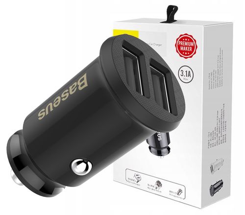 BASEUS Mini Ładowarka Samochodowa 2xUSB 3.1A na Arena.pl