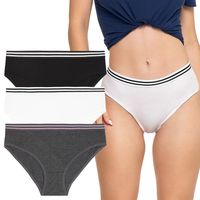 Figi Majtki Damskie Gładkie Bawełniane Szeroka Guma MORAJ 3-sztuki - L