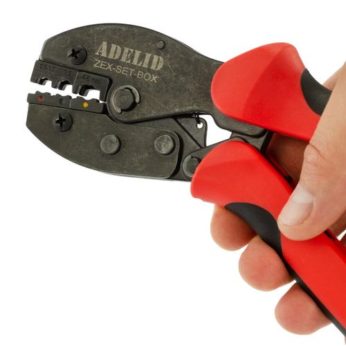 PRASKA Z WYMIENNYMI MATRYCAMI 5 MATRYC ZESTAW ZACISKARKA KONEKTORÓW TULEJEK na Arena.pl