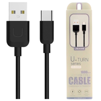 usams kabel u-turn usb-c 1mczarny/black 2a tcusbxd01 (us-sj099)