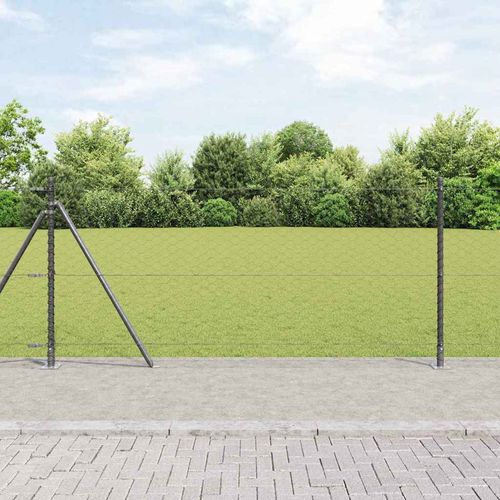 Ogrodzenie z słupkami Szary 0.8 x 10 m Stal pokryta PCV na Arena.pl