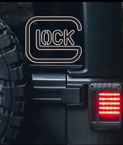Naklejka Czarna GLOCK na Samochód Auto Motor do Tuning Ozdoba Strzelectwo na Arena.pl