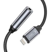 Adapter przejściówka iPhone Lightning - mini jack 3.5mm - czarny