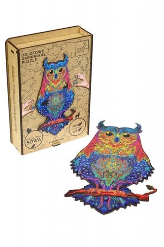 EKOLOGICZNE DREWNIANE PUZZLE MAGICZNA SOWA 148 ELEMENTÓW na Arena.pl