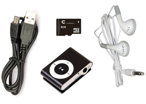 ODTWARZACZ MP3 KLIPS SŁUCHAWKI + KARTA SD 8GB na Arena.pl