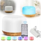 NAWILŻACZ POWIETRZA DYFUZOR Zapachowy AROMATERAPIA RGB LAMPKA NOCNA + PILOT