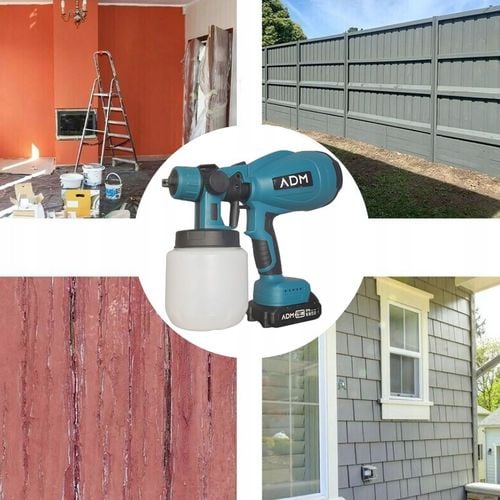 Pistolet Do Malowania Natryskowego Akumulatorowy Agregat 2xBaterie 21V na Arena.pl