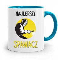 Kubek Błękitny Spawacza Najlepszy Spawacz Prezent Z Nadrukiem Ze Zdjęciem