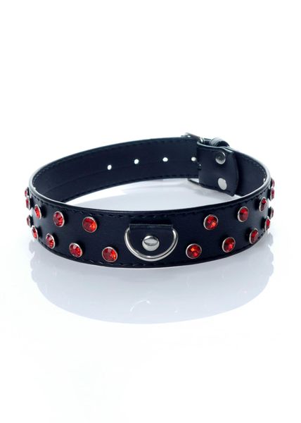 Fetish B - Series - Collar 3 Cm. Red Crystal zdjęcie 1