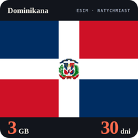 Karta eSIM Internet Dominikana 3 GB na 30 dni - bez rejestracji
