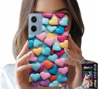 ETUI DO MOTOROLA E15 / G05 - KOLOROWE SERCA MOŻLIWOŚĆ PERSONALIZACJI