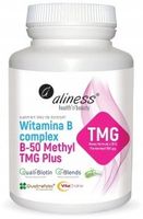Aliness Witamina B Complex B-50 METHYL TMG PLUS STRES PAMIĘĆ vege 100 kaps