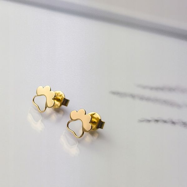 Złote kolczyki łapki - pr.585 zdjęcie 11