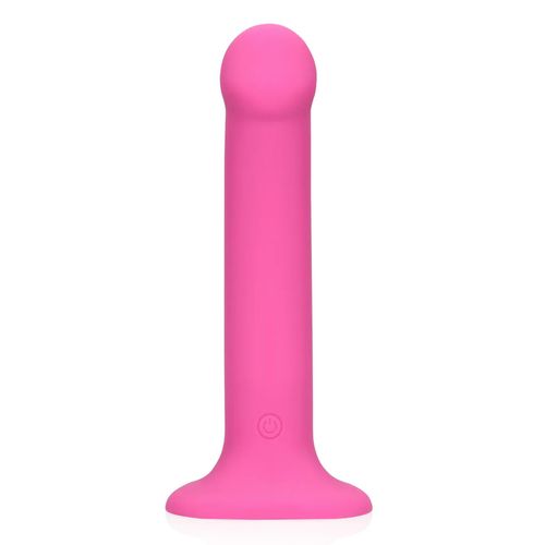 Non-Phallic Vibrating Dildo - Medium - Powerful Pink na Arena.pl