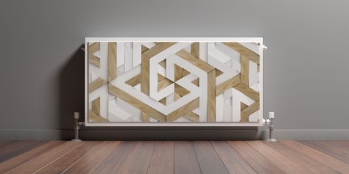 Osłona MAGNETYCZNA Na Kaloryfer Abstrakcja Mozaika Drewno 90cm x 60cm na Arena.pl