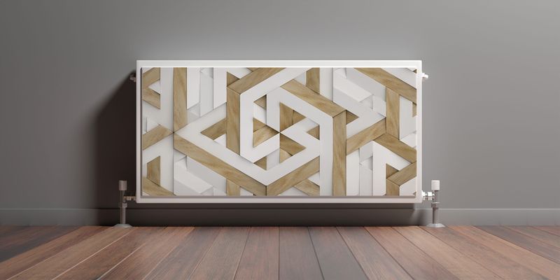 Osłona MAGNETYCZNA Na Kaloryfer Abstrakcja Mozaika Drewno 90cm x 60cm zdjęcie 3