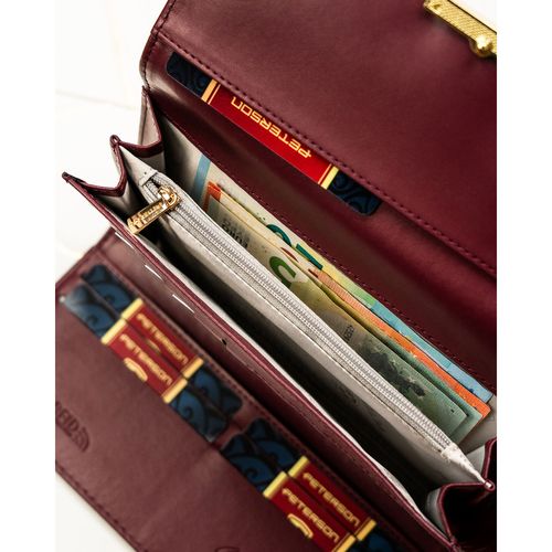 PETERSON portfel damski eko zamszowy elegancki matowy P237 c.bordowy na Arena.pl