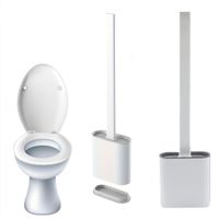 SZCZOTKA DO WC SILIKONOWA SLIM TOALETOWA DO ŁAZIENKI + MOCOWANIE ŚCIENNE