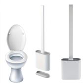 SZCZOTKA DO WC SILIKONOWA SLIM TOALETOWA DO ŁAZIENKI + MOCOWANIE ŚCIENNE