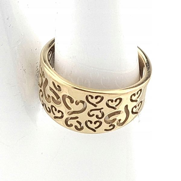 1766 Pierścionek 17,30mm złoty stal chirurgiczna zdjęcie 3