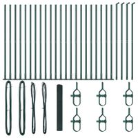 Ogrodzenie z słupkami Zielony 1.2 x 50 m Stal