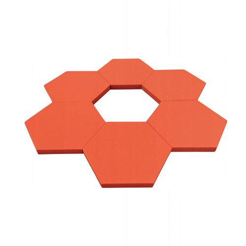Pianka akustyczna | Gąbka wygłuszająca HEXAGON 32x28x3 cm - czerwony na Arena.pl