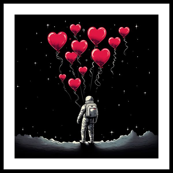 Plakat 60x60cm Astronauta Własnych Celi zdjęcie 3