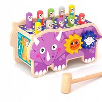 DREWNIANA KOSTKA EDUKACYJNA WBIJAK Montessori