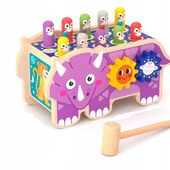 DREWNIANA KOSTKA EDUKACYJNA WBIJAK Montessori