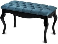 Ławka Drewniana Do Przedpokoju Tapicerowane Siedzisko - Loren 45 cm