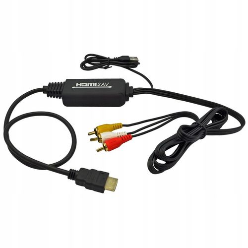 KONWERTER HDMI DO RCA ADAPTER AV CINCH NOWY MODEL WIREWAY WW411015 2m na Arena.pl