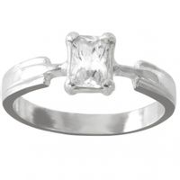 SREBRNY PIERŚCIONEK Z CYRKONIĄ PRÓBA SREBRA 925