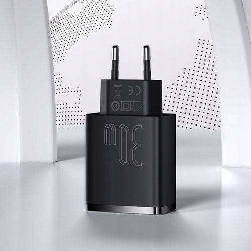 Ładowarka Baseus Compact 2x USB+USB-C PD QC 30W 3A na Arena.pl