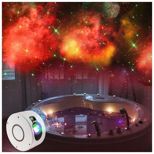 PROJEKTOR GWIAZD NIEBA LAMPKA NOCNA LED RZUTNIK LASEROWY DLA DZIECI + PILOT na Arena.pl