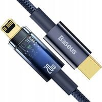 2 x Kabel Baseus CATS000003 Lightning - USB-C 20W 480Mb/s 1m - niebieski