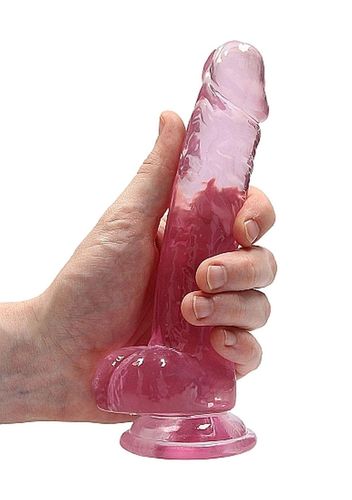 7"" / 18 Cm Realistic Dildo With Balls - Pink na Arena.pl