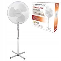 WENTYLATOR STOJĄCY PODŁOGOWY WIATRAK CICHY I MOCNY BIAŁY OSCYLACJA