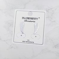 Kolczyki Skrzydła na sztyfcie Blueberry