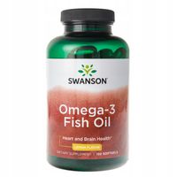 Swanson Omega-3 Kwasy Tłuszczowe EPA DHA Smak Cytrynowy 150 kapsułek