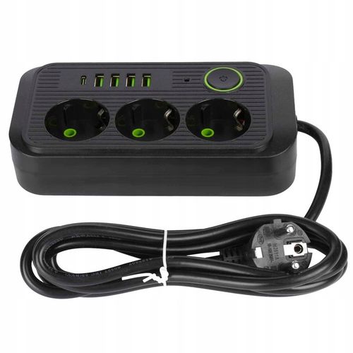 PRZEDŁUŻACZ listwa 2m 3 gniazda + 5x USB na Arena.pl