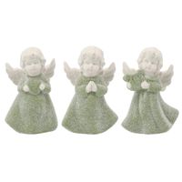 figurka 13cm aniołek zielony  3szt