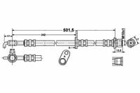 Peugeot 107 Zestaw Przewodów Hamulcowych Elastycznych Gumowych