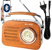 Radio Kuchenne Retro Bluetooth Sieciowe Na Baterie