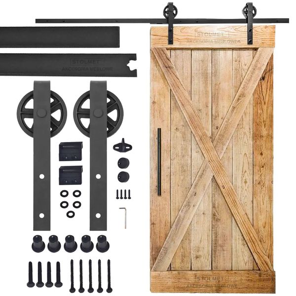 Drzwi przesuwne LOFT wzór Klasyczny, Zestaw, szyna 2m, 1 drzwi zdjęcie 3