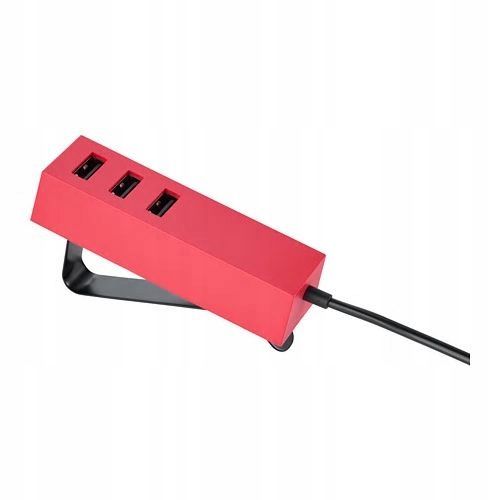 IKEA LORBY ładowarka USB z klipsem czerwony na Arena.pl