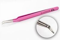 Pęseta do przedłużania rzęs ET45 MINI PLATINUM różowa