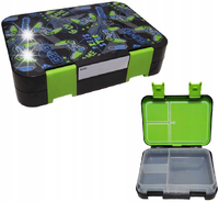 Solidny lekki pojemnik śniadaniowy GAMER śniadaniówka 3 przegrody 21,2x15cm