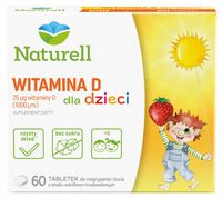 Naturell Witamina D dla dzieci 60 tabletek do żucia