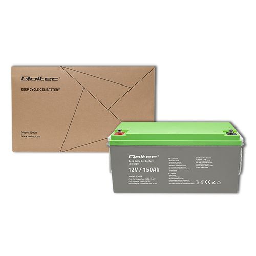 Qoltec Akumulator żelowy Deep Cycle 12V 150Ah na Arena.pl
