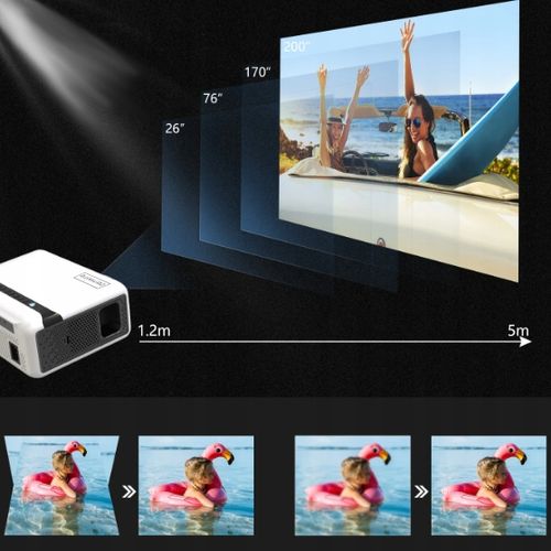 Mini Projektor do Telefonu Smartfona Przenośny Mały Rzutnik Android WiFi 4K na Arena.pl